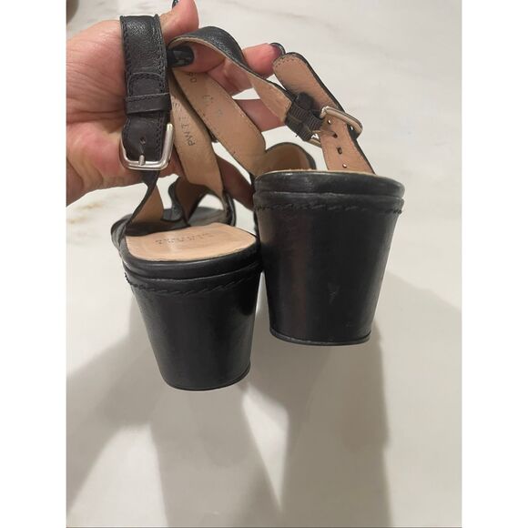 Stuart Weitzman Platform Black Leather Sandals Size 6.5 - Picture 4 of 7